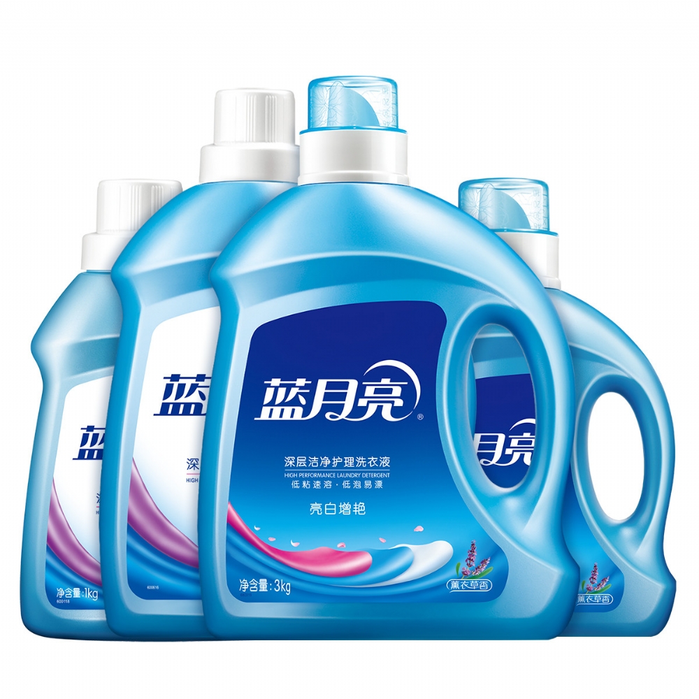 蓝月亮16斤薰衣草洗衣液套装